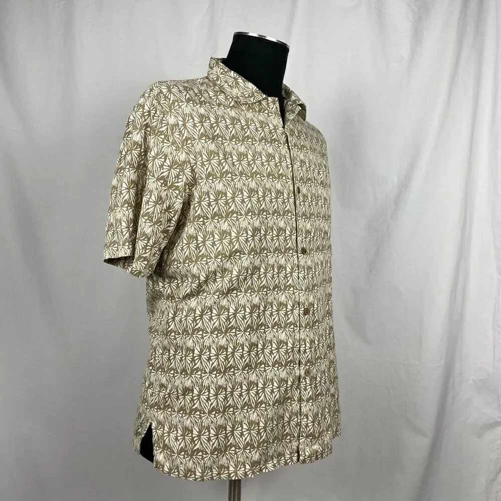 Island Republic 100% Silk Beachy Short Sleeve Button Down Shirt - Men’s XL - Picture 3 of 7